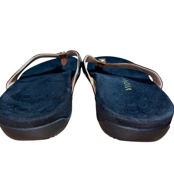 Vionic Thong Sandals Tortoise Shell Hilda Comfort - Picture 4 of 8